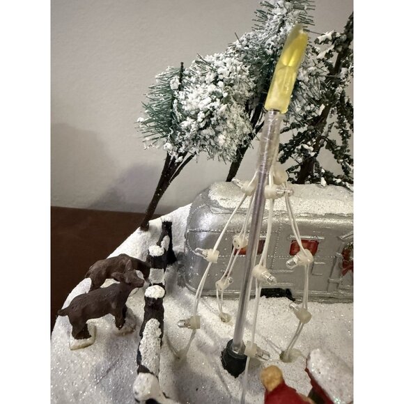 Kurt Adler Musical LED Christmas Trailer Camper Snow Scene...